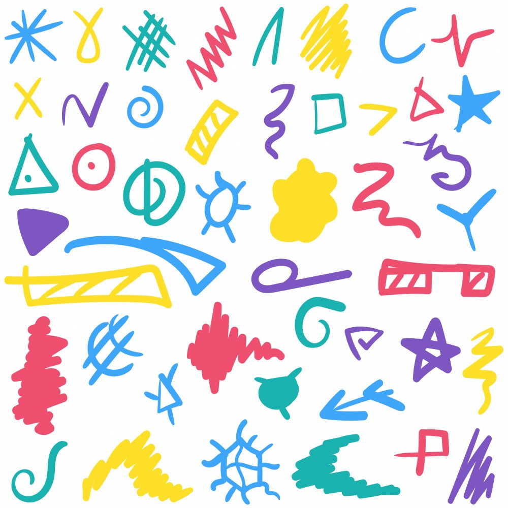 Colorful Shapes and Symbols