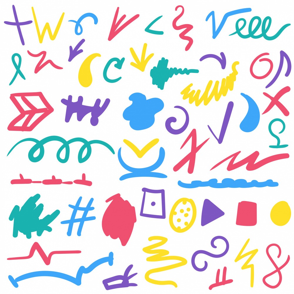Colorful Shapes and Symbols
