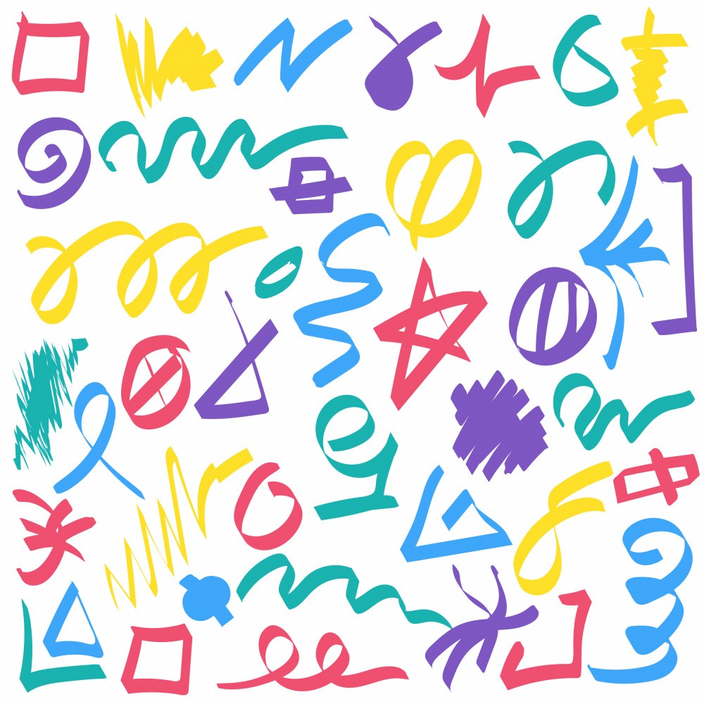 Colorful Shapes and Symbols