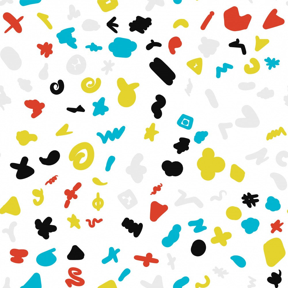 Playful Abstract Pattern With Colorful Shapes