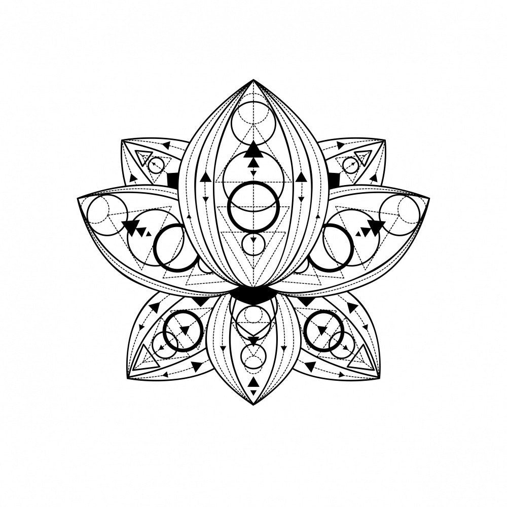 Geometric Lotus Bloom