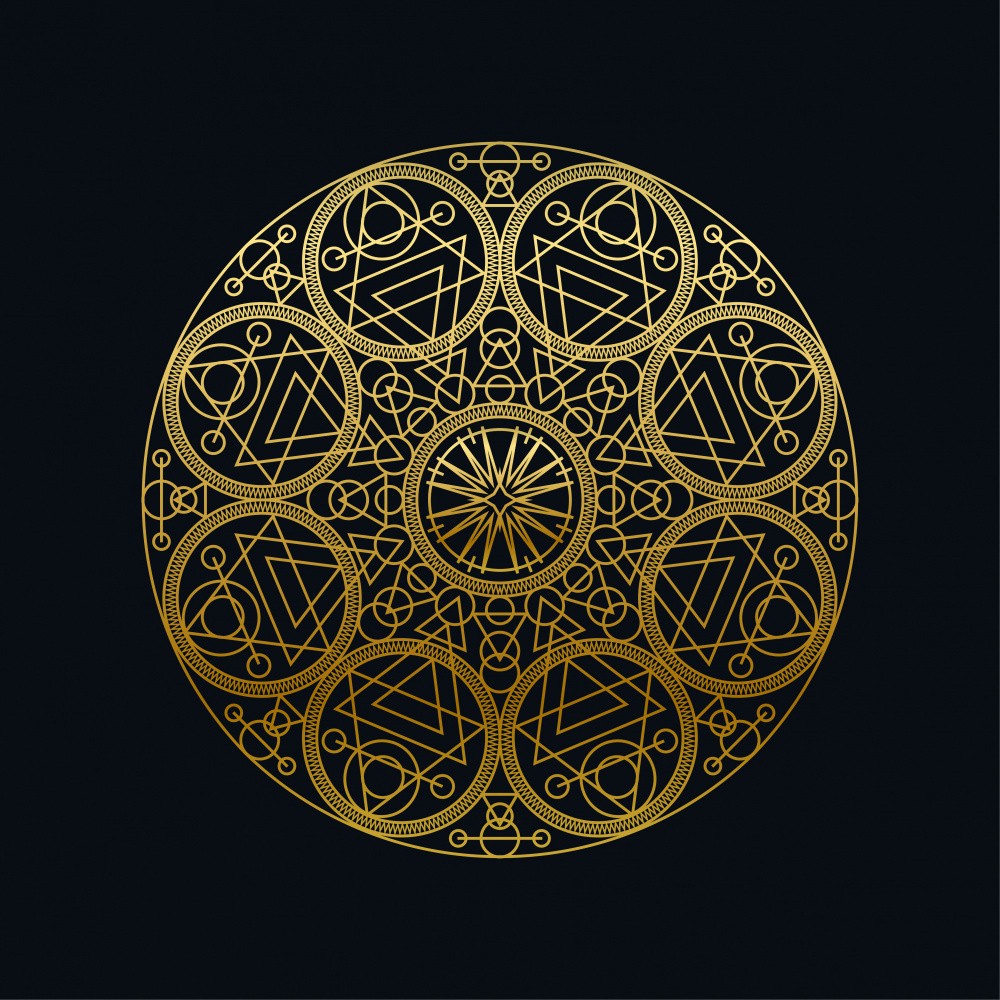 Golden Geometric Mandala Glow