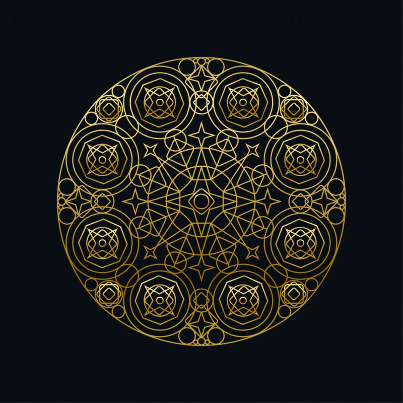 Goldenes Geometrisches Mandala-Leuchten