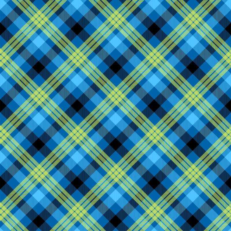 Vibrant Blue And Green Plaid Pattern