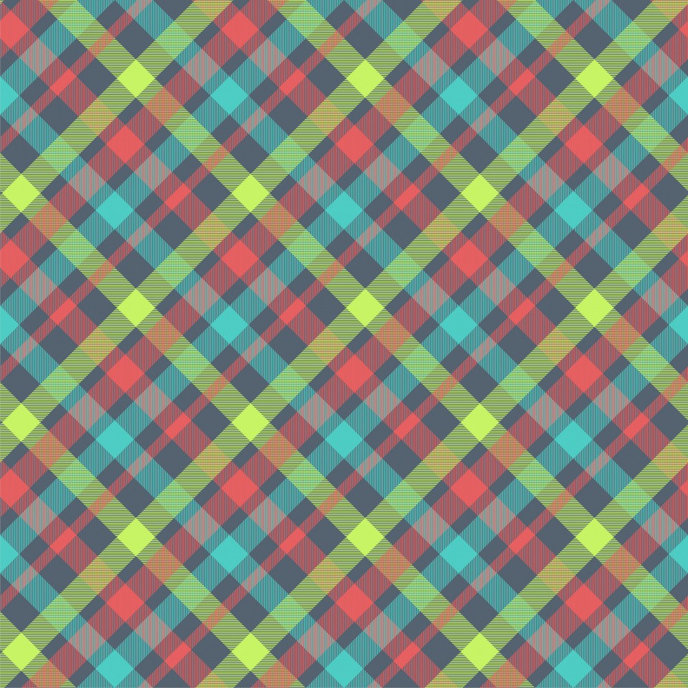 Vibrant Plaid Tapestry