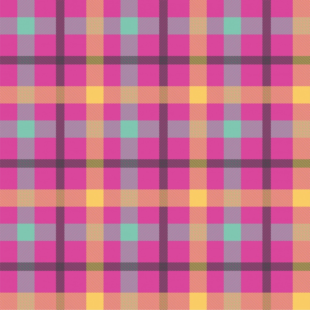 Vibrant Plaid Tapestry