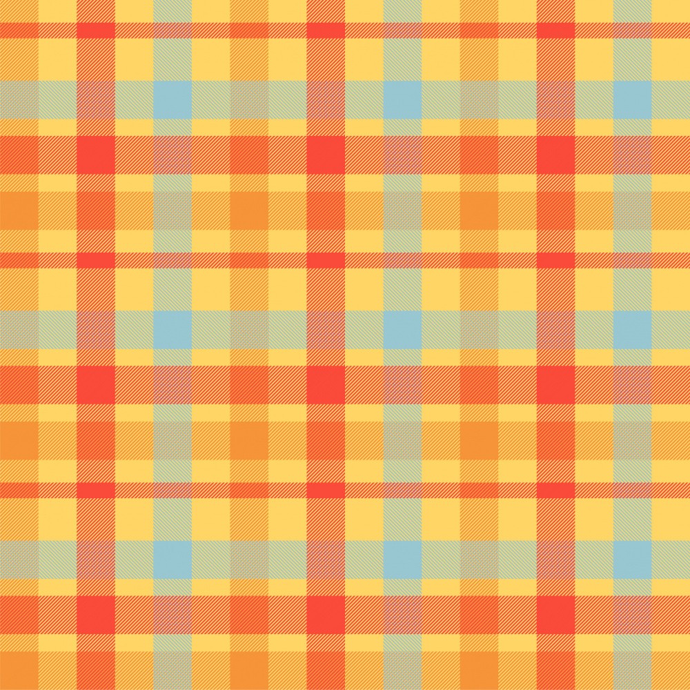 Vibrant Plaid Pattern With Intersecting Line