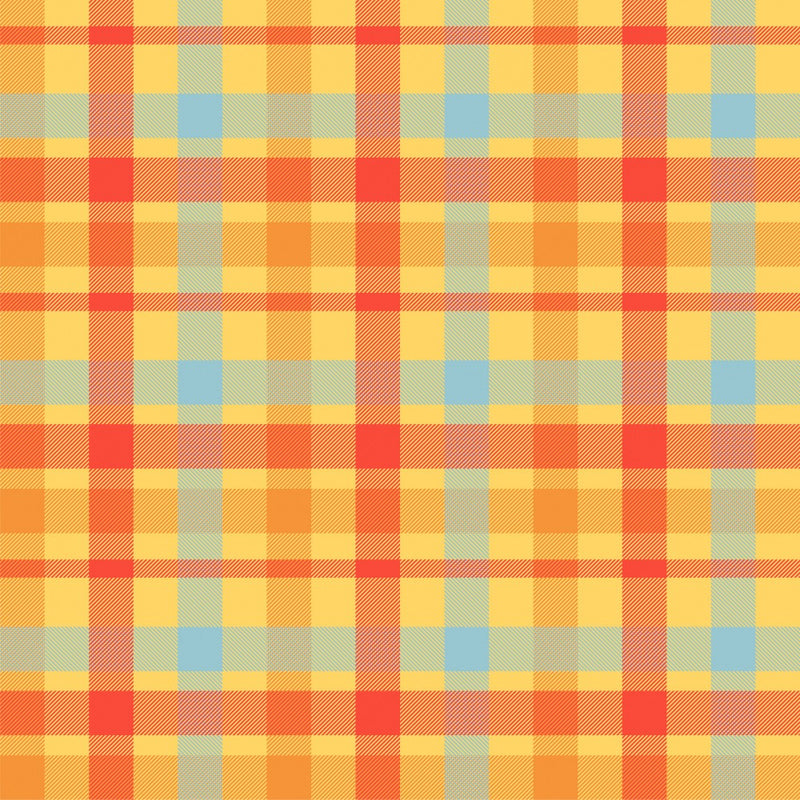 Vibrant Plaid Pattern With Intersecting Line