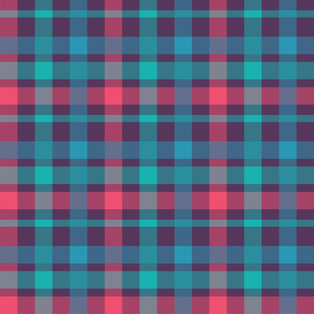 Vibrant Plaid Tapestry