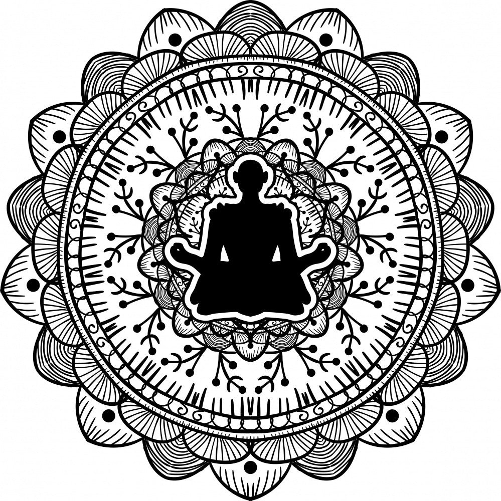 Black and White Mandala Meditation