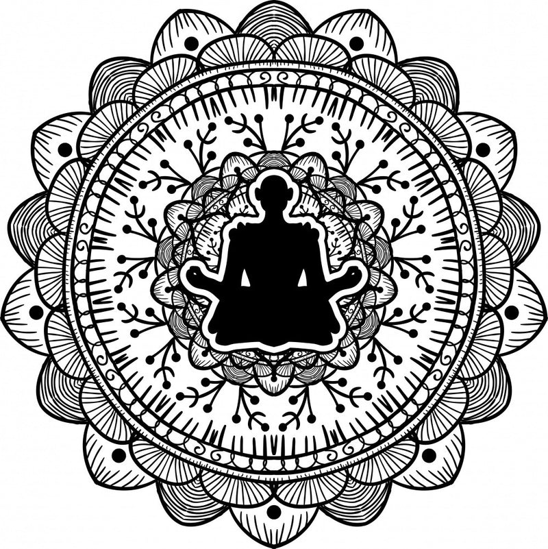 Black and White Mandala Meditation