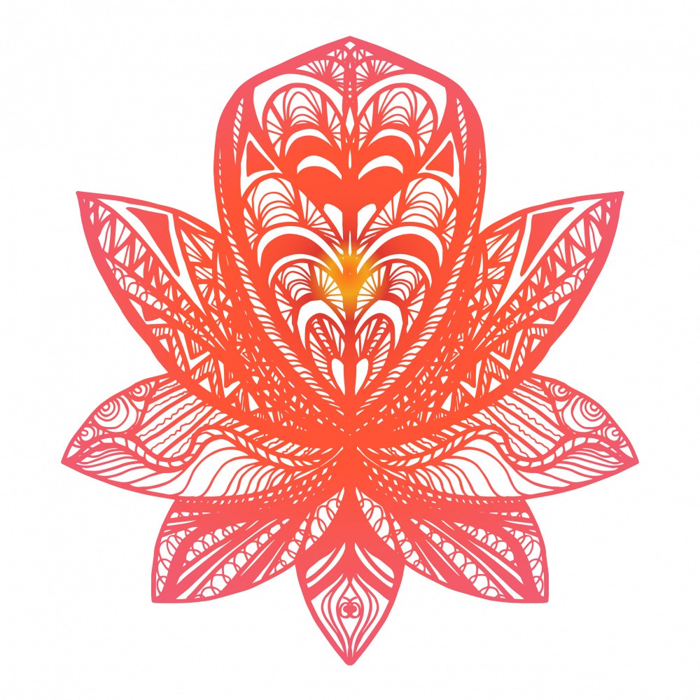 Aufwendiges Lotus-Design