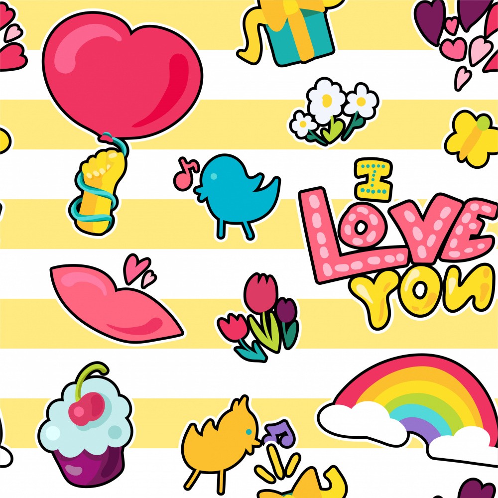 Cartoon Romantic Pattern