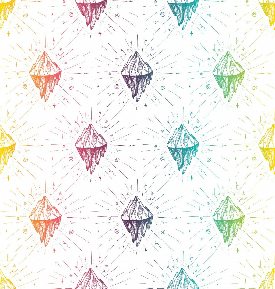 Muster von handgezeichneten Berggipfeln