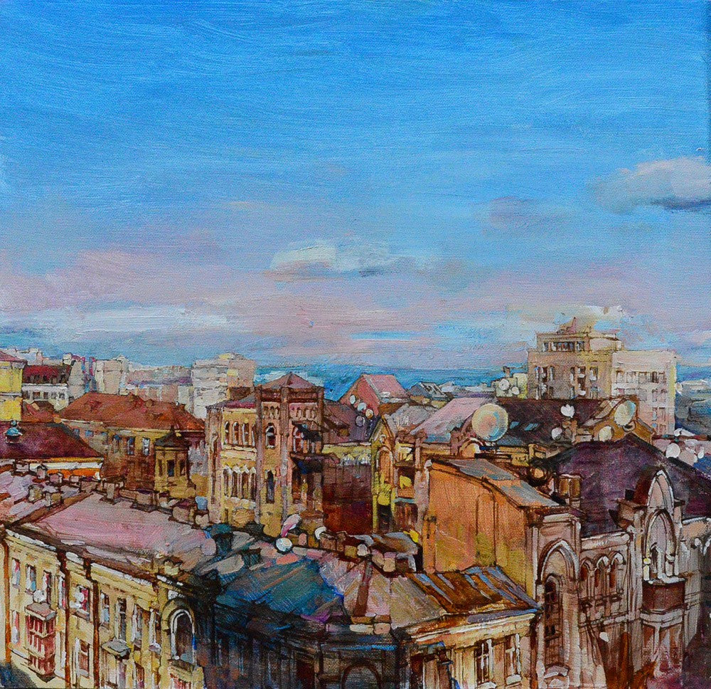 Cityscape with roofs