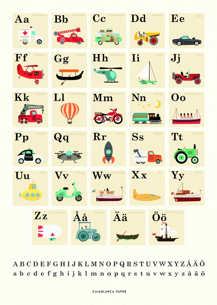 Alphabet Fahrzeuge