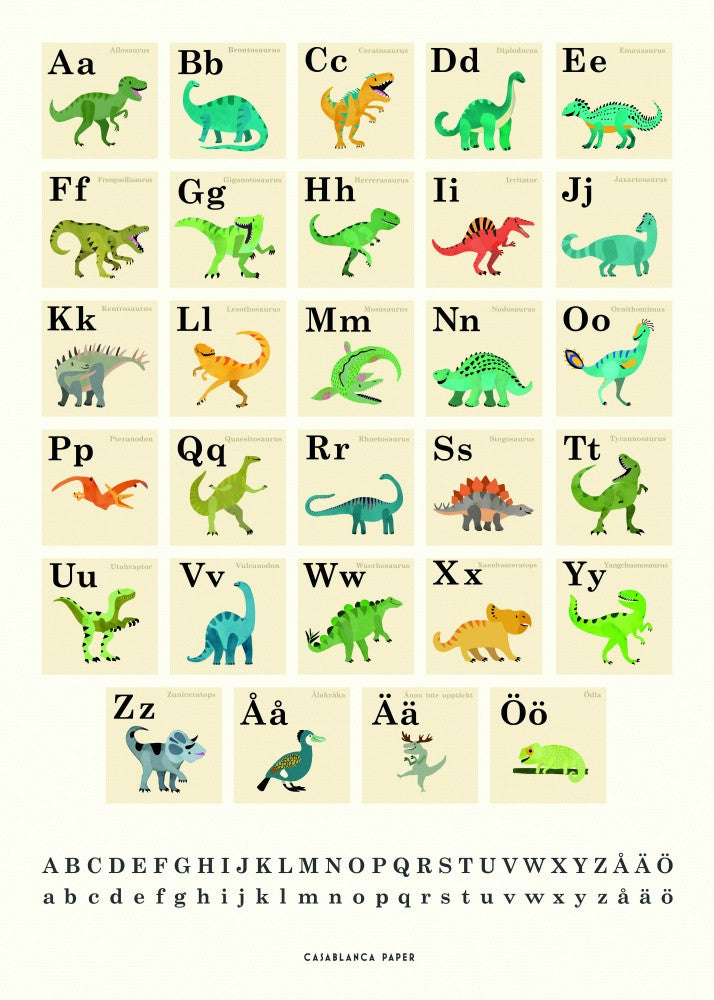 Alfabet Dinosaurier
