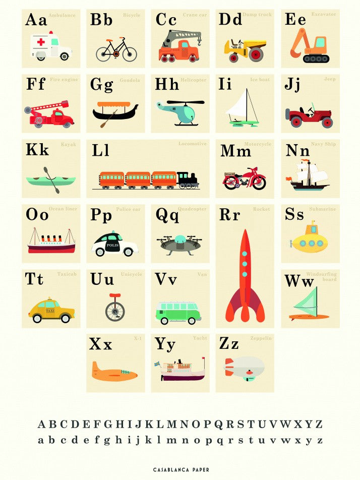 Alphabet Vehicles