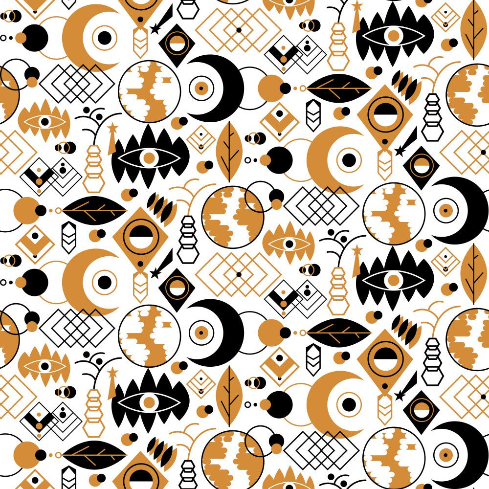  Geometric Pattern With Mystical Symbols