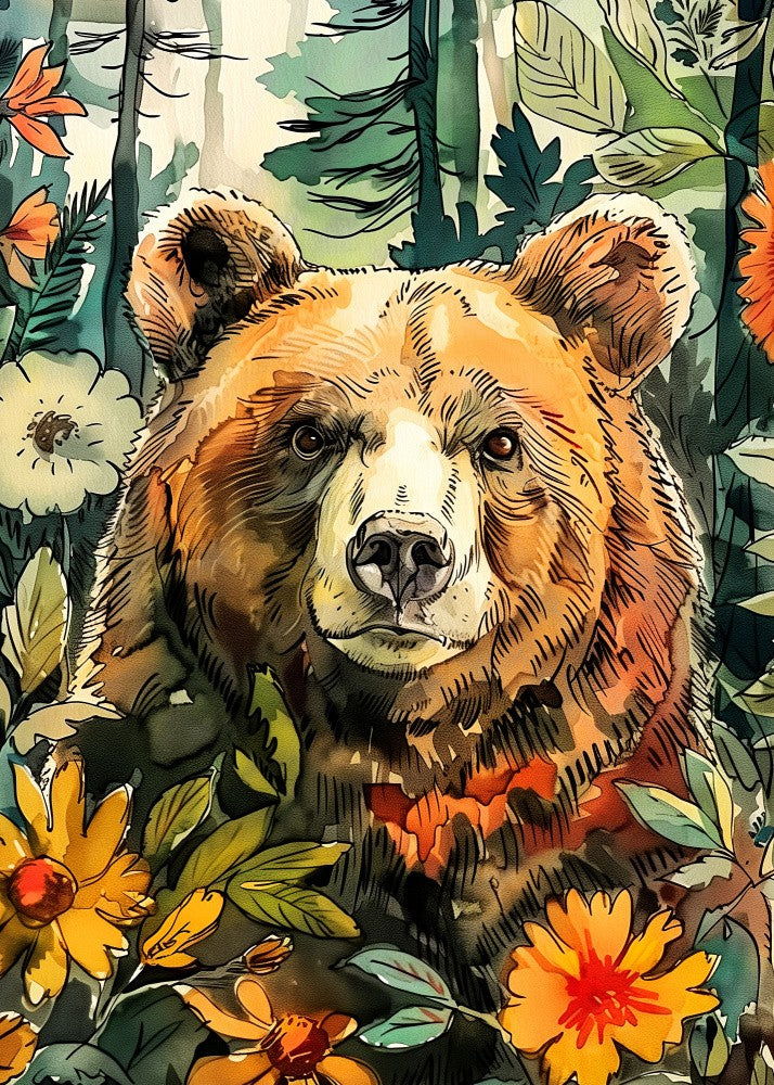 Animal Bear Watercolor Animal Art 8