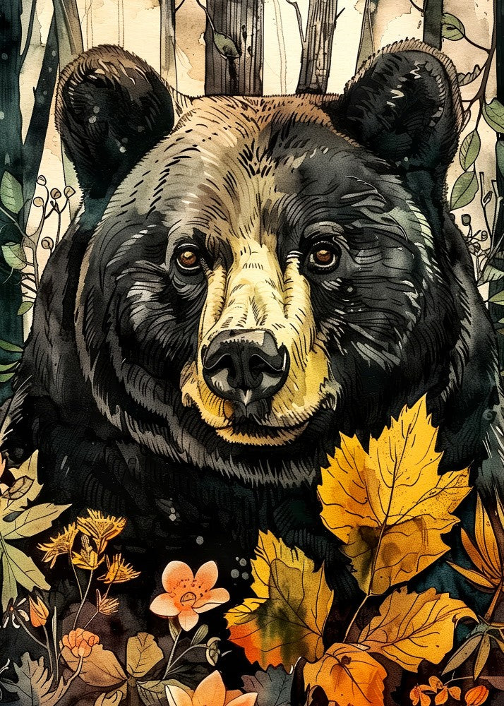 Animal Bear Watercolor Animal Art 6