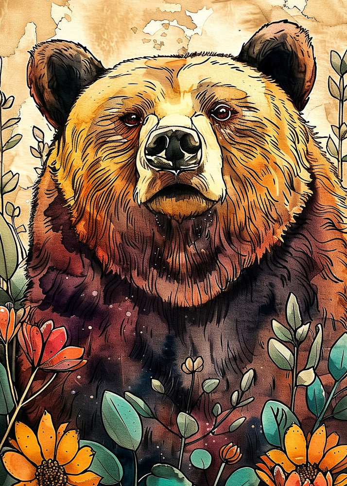 Animal Bear Watercolor Animal Art 5