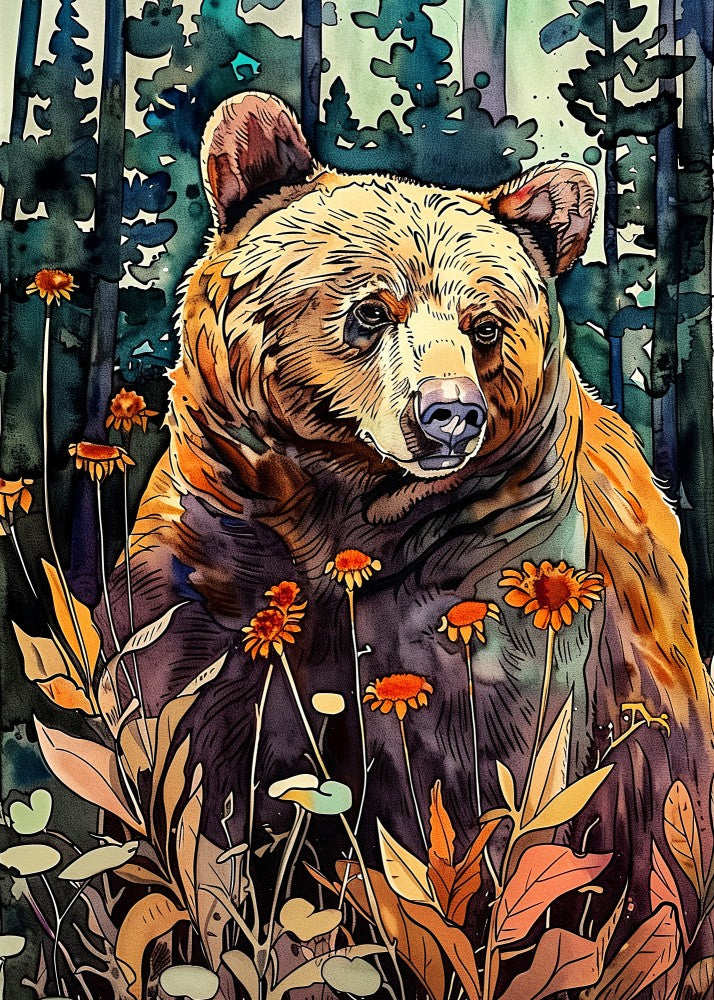Animal Bear Watercolor Animal Art 4