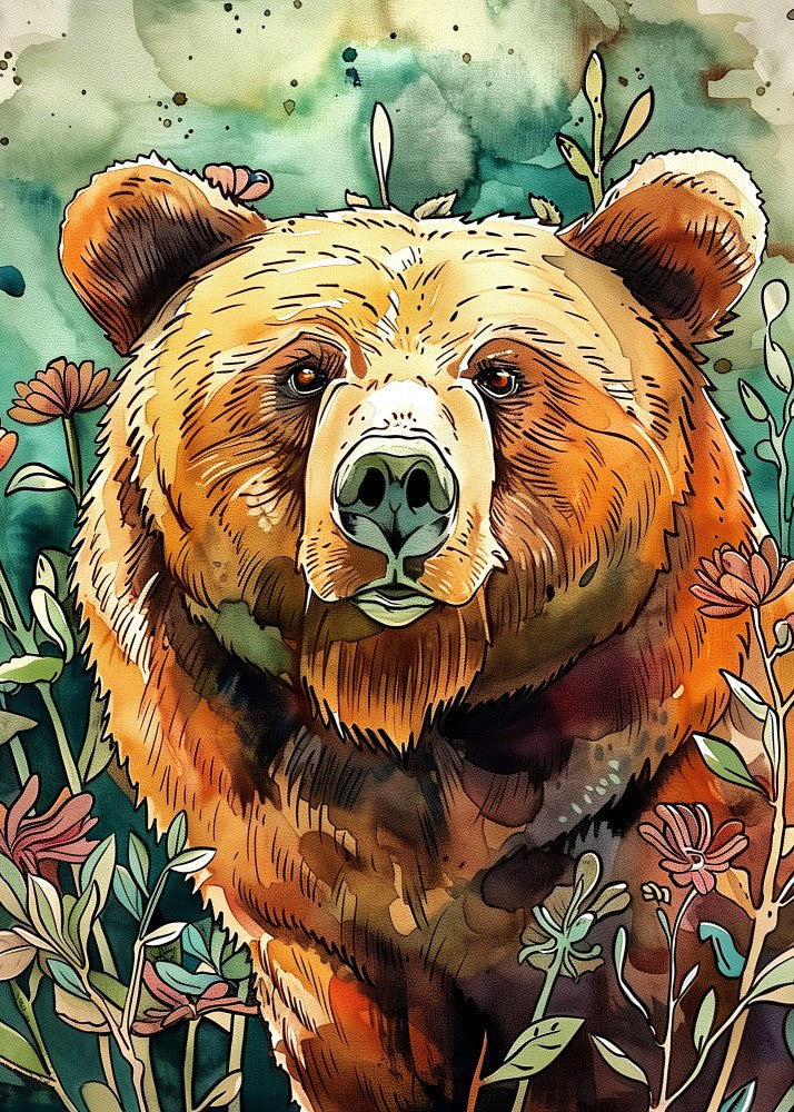 Animal Bear Watercolor Animal Art 3