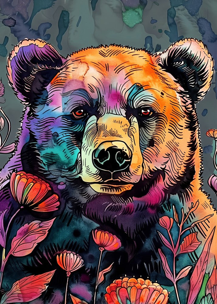 Animal Bear Watercolor Animal Art 2