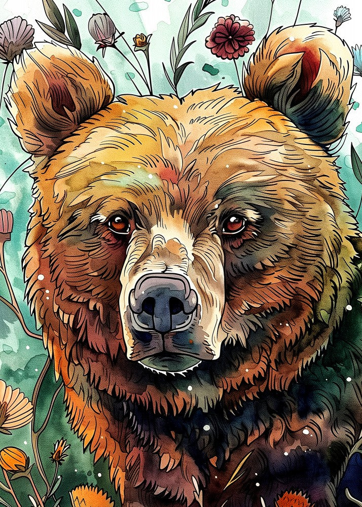 Animal Bear Watercolor Animal Art 1