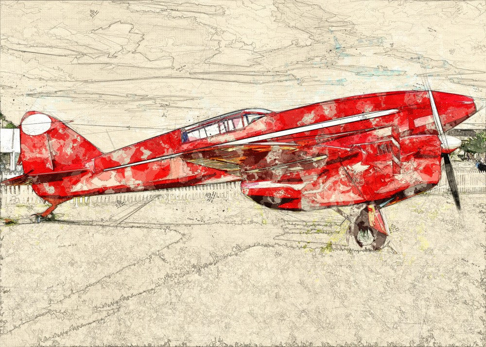 Red vintage AIrcraft