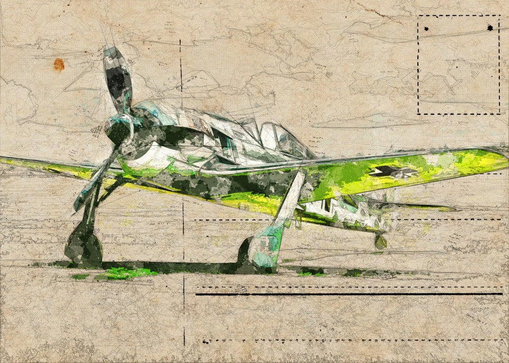 green vintage aircraft