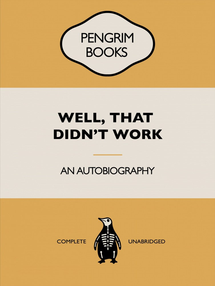 Well That Didnt Work - Funny Vintage Book Cover - Sarcastic Self Help - Yellow
