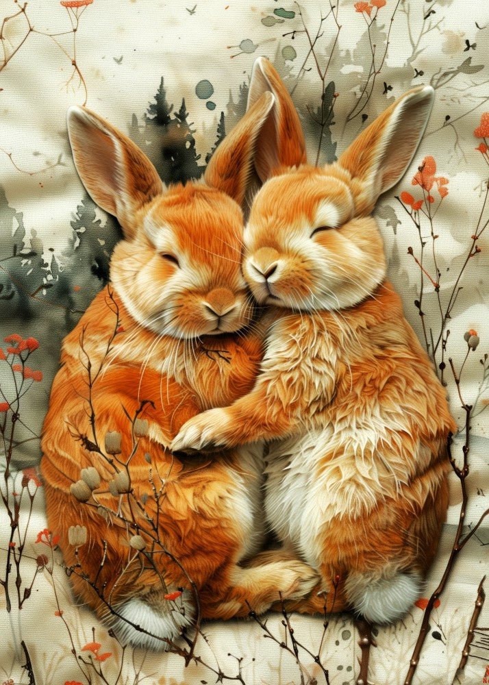 Bunny watercolor animal art 1