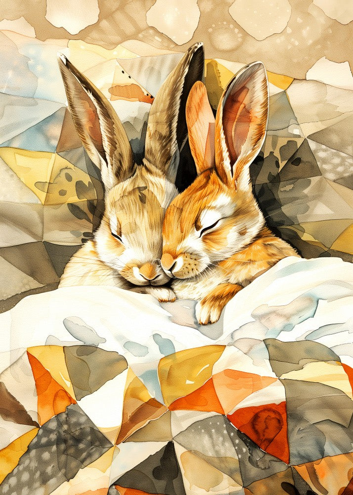 Bunny watercolor animal art 4