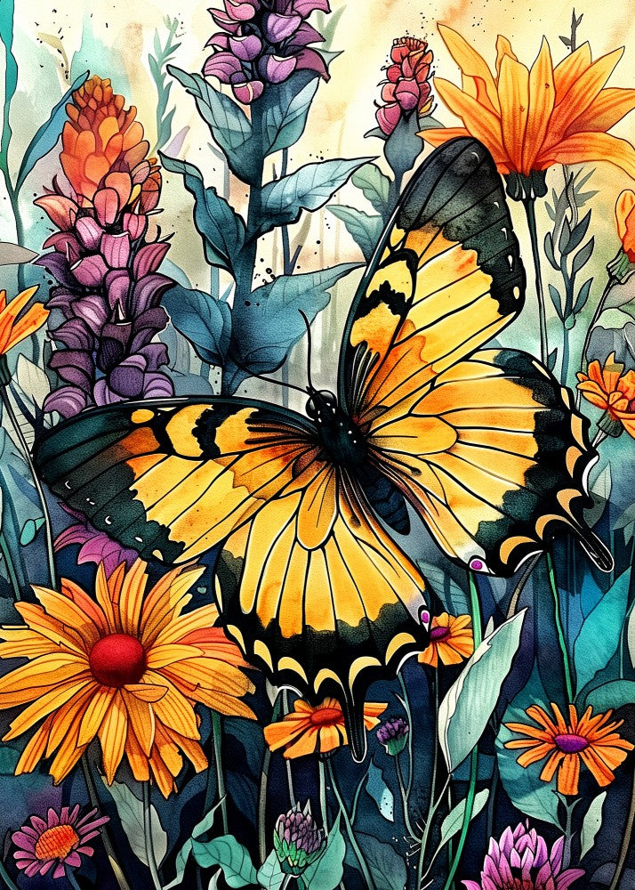 Butterfly watercolor animal art 3