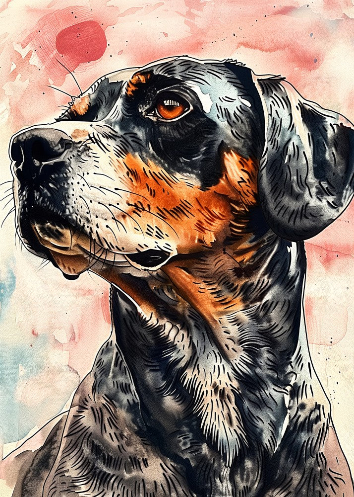 Dog watercolor animal art 5
