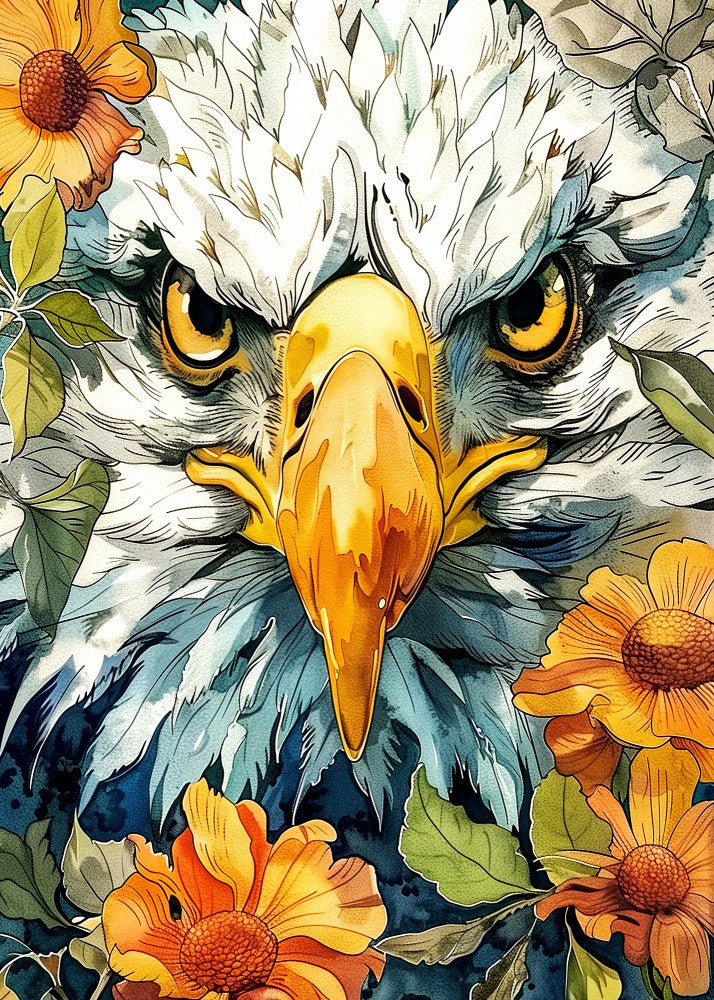 Eagle watercolor animal art 2