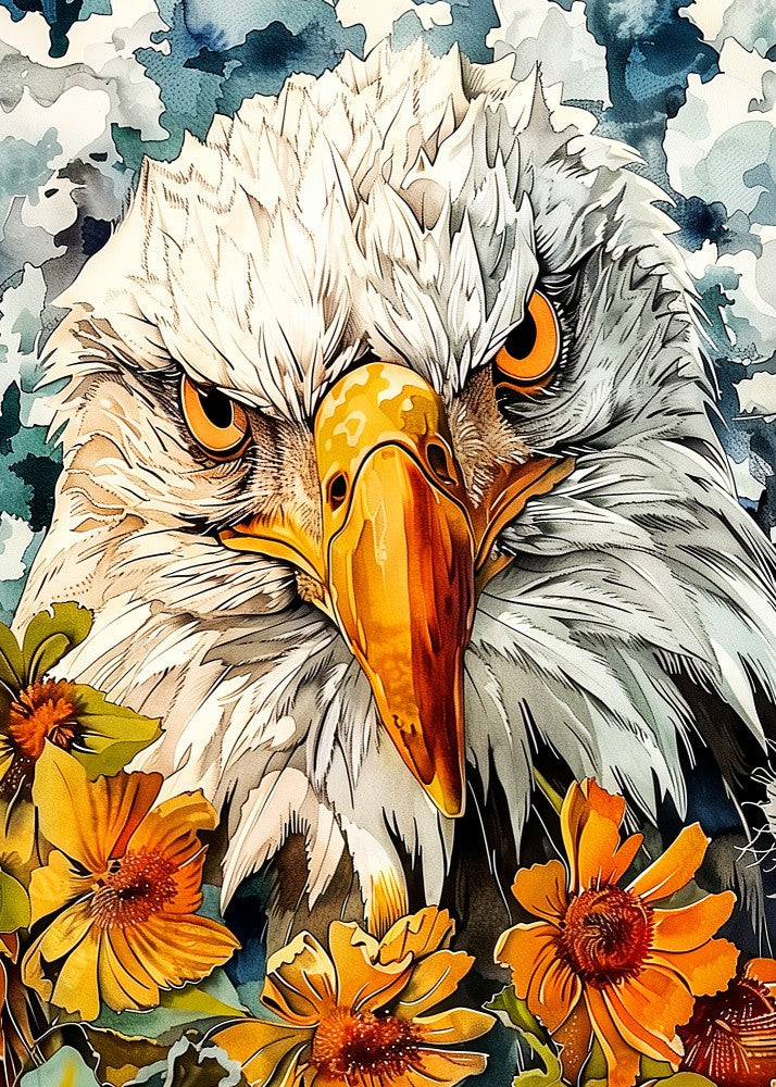 Eagle watercolor animal art 1