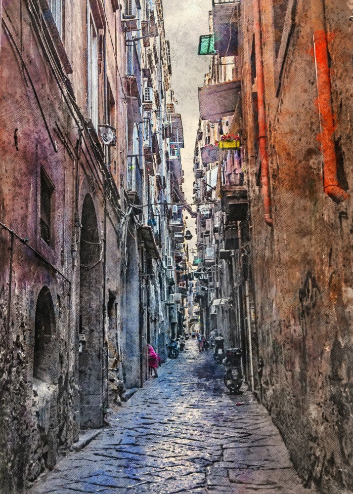 Naples City Watercolor Art Italy (4)