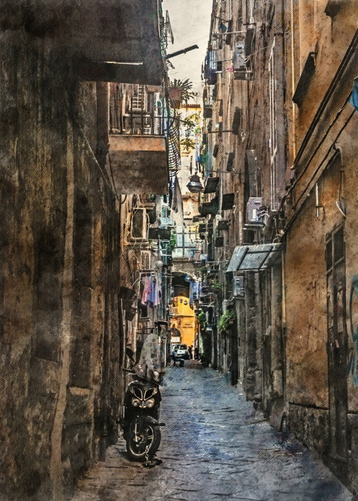 Naples City Watercolor Art Italy (11)