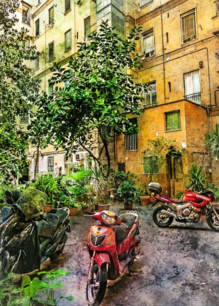 Naples City Watercolor Art Italy (18)