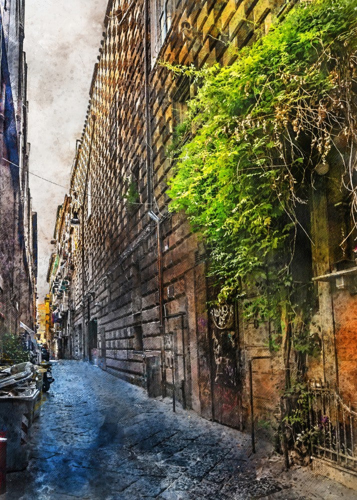 Naples City Watercolor Art Italy (21)