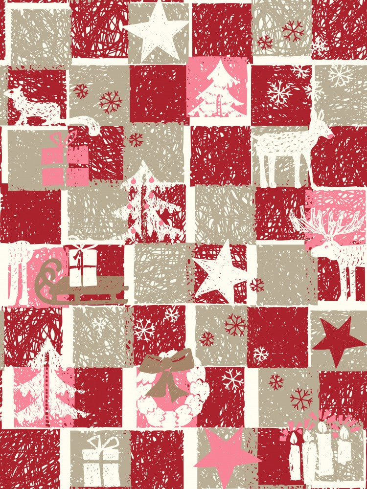 Motif à carreaux Noël d'hiver de la Forêt-Noire