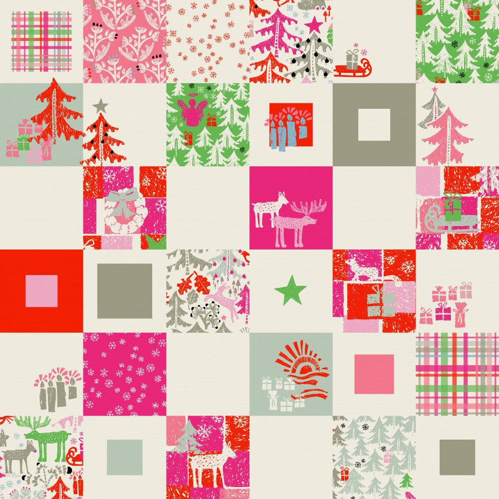 Weihnachts-Winter Patchworkmuster