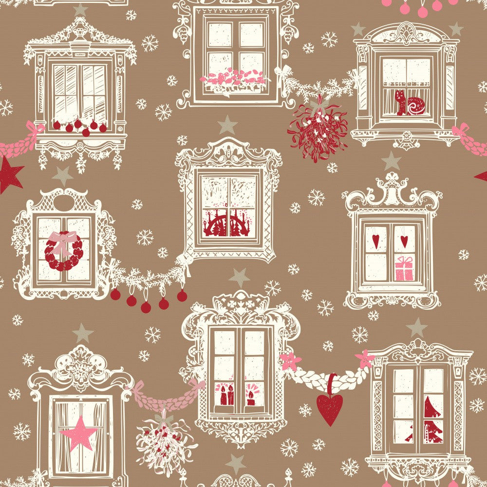 Schwarzwald Weihnachts-Winterfenster-Muster
