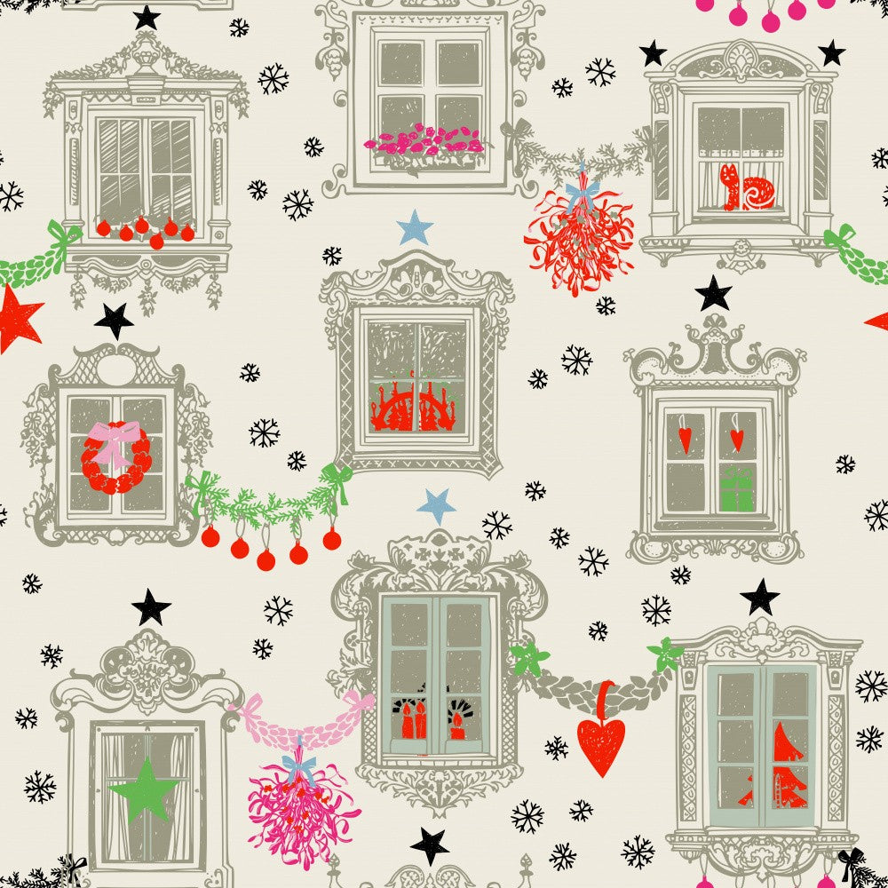 X-Mas Winter windows pattern