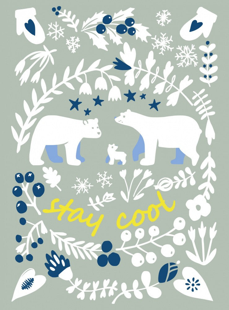Folk Art stay cool Polar bear