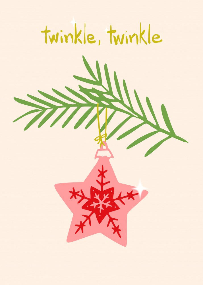 Fröhlicher funkelnder Weihnachtsstern