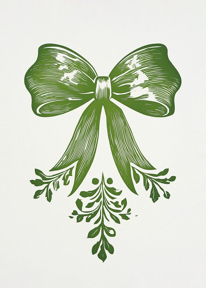Christmas Bow Green
